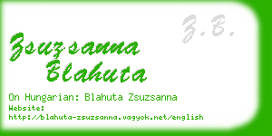 zsuzsanna blahuta business card